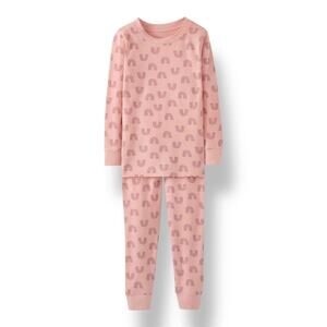 Hanna Andersson HannaSoft Pajamas Blush Pink Rainbow Size 4
